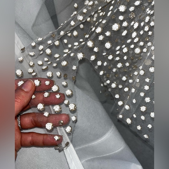 Pronovias Mermaid Constellation Wedding Gown in Tulle with V Neckline - Picture 17 of 17